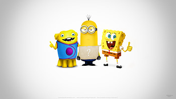 Real Superheroes, cartoons, spongebob, minions HD wallpaper