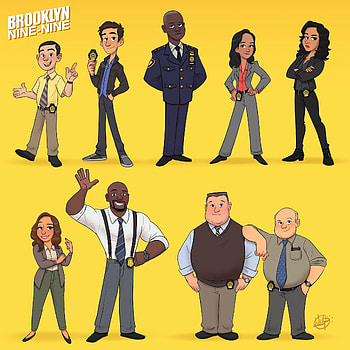 Brooklyn Nine-Nine, Cartoon version, Funny , Posters HD phone wallpaper