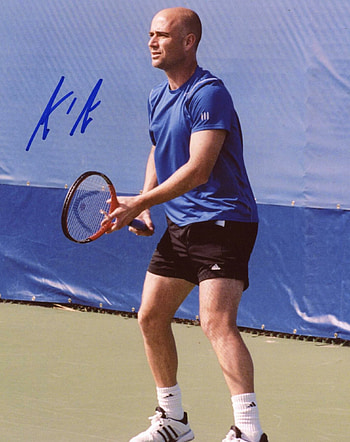 Andre Agassi, Autographed memorabilia, Collector's item, Tennis legend HD phone wallpaper