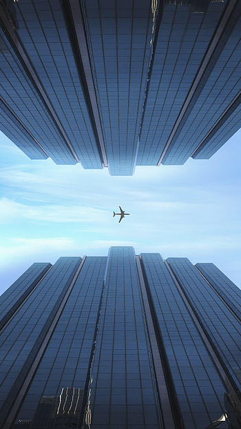 Building, Miscellanea, Miscellaneous, Flight, Plane, Airplane, Bottom View HD phone wallpaper