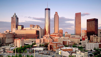 Atlanta skyline, background HD wallpaper
