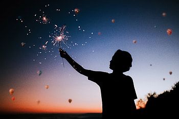Girl Sparkles Silhouette, sparkles, graphy, firework, silhouette HD wallpaper