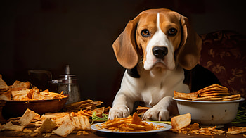 Beagle Dog Eating Food, Animal, beagle HD wallpaper