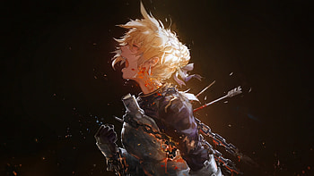 Saber, blonde, anime girl, Fate/Stay Night, art HD wallpaper