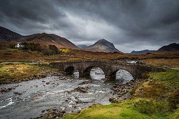 Nature, Rivers, Mountains, Flow, Bridge, Stream HD wallpaper