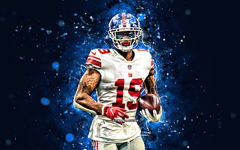 Kenny Golladay, , wide receiver, New York Giants, american football, NFL, blue neon lights, Kenny Golladay New York Giants, Kenny Golladay HD wallpaper