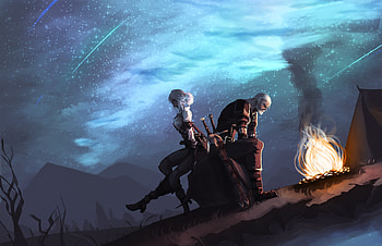 Ciri And Geralt , ciri, geralt-of-rivia, the-witcher-3, games, ps4-games, xbox-games, pc-games, artstation HD wallpaper