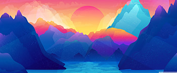 Colorful Landscape Illustration Ultra Background for : & UltraWide & Laptop : Multi Display, Dual & Triple Monitor : Tablet : Smart, 3840X1600 Art HD wallpaper