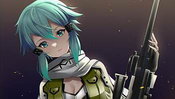 Blue Eyes Sinon Sword Art Online HD wallpaper