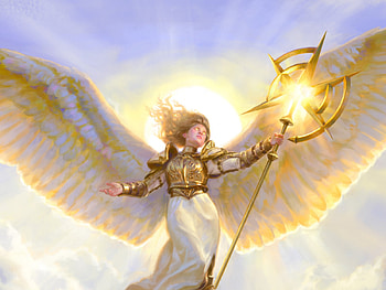 Angel, blue, wings, white, fantasy, yellow, girl, marta nael, art HD wallpaper