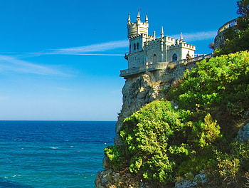 Nature, Sea, Crimea, Swallow's Nest HD wallpaper