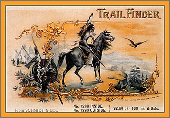 Trail Finder, other, people, indian, cigar box, folk art HD wallpaper