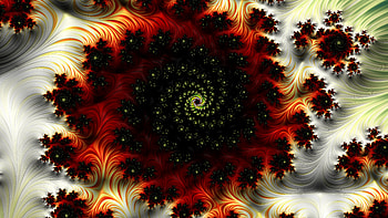 Trippy Psychedelic Fractal, colorful, colors, dark, white, Abstract, fractal HD wallpaper