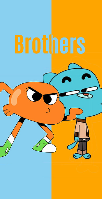 TAWAG Gumball & Darwin, Blue, Abstract, Orange HD phone wallpaper