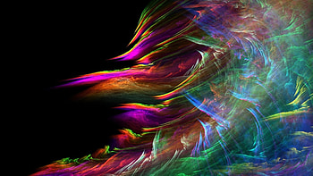 abstract, blue, smoke, red HD wallpaper