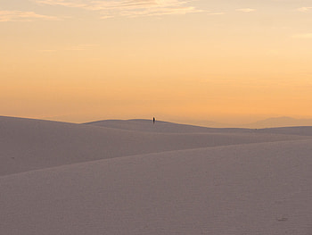 Sand, Desert, Horizon, Silhouette, Minimalism, Loneliness, Dunes, Links HD wallpaper