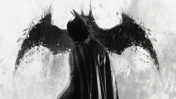 Batman Monochrome, batman, superheroes, digital-art, artwork HD wallpaper