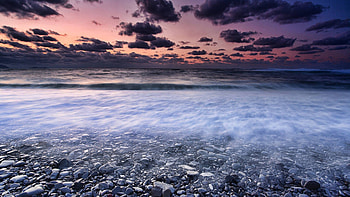 beach sunset, fun, cool, nature, sunset, ocean, beach HD wallpaper