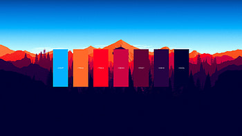 Firewatch morning color palette, Warm colors, R HD wallpaper