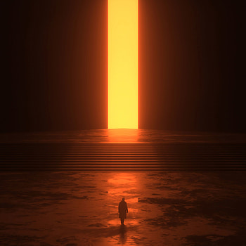 Art, Dark, Silhouette, Glow, Portal HD phone wallpaper