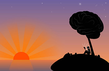 Art, Vector, Silhouette, Wood, Tree, Girl, Reading, Brain HD wallpaper