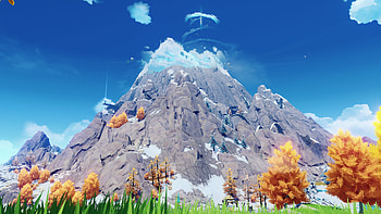 Genshin Impact Mountain Landscape, video game, Genshin Impact HD wallpaper