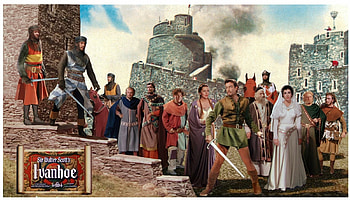 Ivanhoe, maidens, knights, medieval, castle HD wallpaper