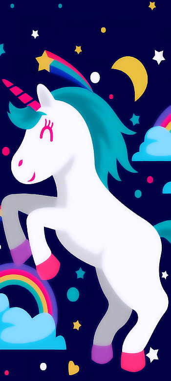Unicorn, girly, purple HD phone wallpaper