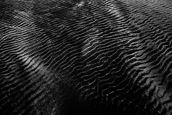 Abstract black and white of sand texture with ripples creating a mesmerizing pattern. HD wallpaper