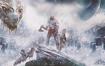 Norse Ragnarok , Intriguing mythological backgrounds, Epic gaming ry, God of War HD wallpaper