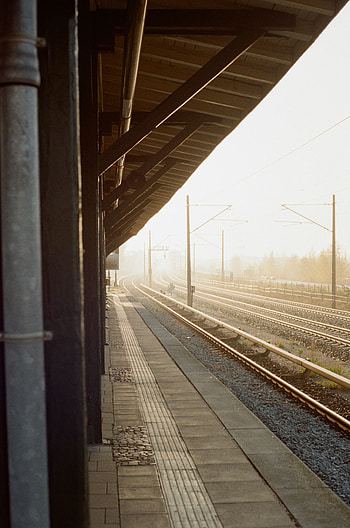 Cities, Fog, Railway, Station HD phone wallpaper
