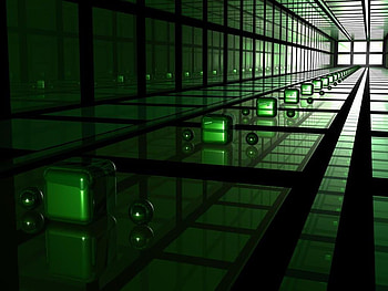 Green, cgi, abstract, 3d, art HD wallpaper