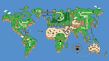 Luigi Mario NES Pixel Art Retro Games Super World Video Map HD wallpaper