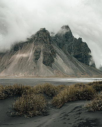 Nature, Grass, Mountains, Rocks, Fog, Cloud HD phone wallpaper