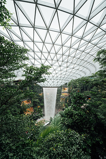 Plants, Architecture, Fountain, Building, Miscellanea, Miscellaneous, Dome, Greenhouse HD phone wallpaper
