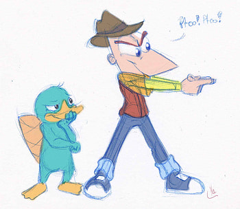 perry and phineas, phineas, perry, ferb, agents HD wallpaper