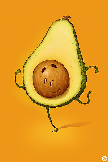 Funny, Art, Smile, Avocado, Smalik HD phone wallpaper