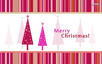 Pink Christmas, Merry, Pink, Christmas, Trees HD wallpaper