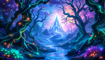 Magical Realm Ultra – Enchanted Fantasy Landscape, castle, magical, nightscape HD wallpaper