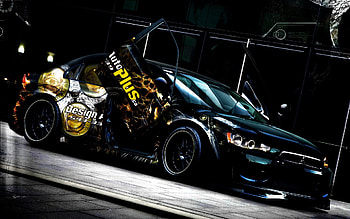 Modified Mitsubishi, headlights, mitsubishi, car, cars, doors, grill, speed, track, wheels, race, designs, windshield, fast HD wallpaper