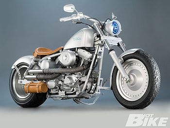 One Cool Dyna, silver, bike, , custom HD wallpaper