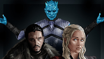 Game Of Thrones Art, game-of-thrones, jon-snow, night-king, behance, artist, artwork, digital-art HD wallpaper