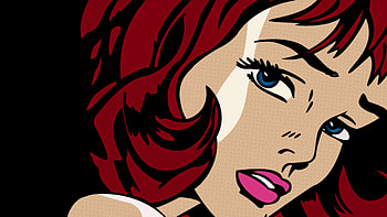 Pop Art, Roy Lichtenstein, Redhead comic art, Women HD wallpaper