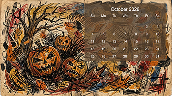 October 2026 — Halloween Calendar, October 2026 Calendar HD wallpaper