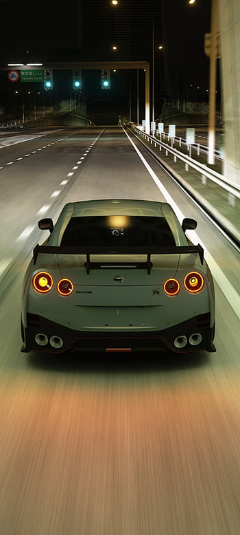 Nissan GTR R35 Nismo, automotive lighting, car, assetto corsa, night, mbd_design, shuto expressway HD phone wallpaper