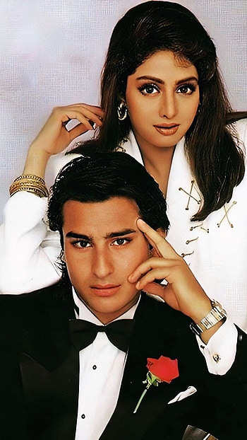 Sreedevi, saif ali khan, bollywood movie HD phone wallpaper