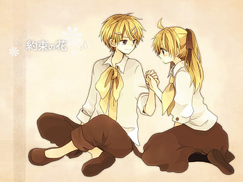 Rinto & Lenka, twins, kagamine, vocaloid, yellow HD wallpaper