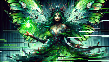 Enchanted Butterfly Queen - Ultra, fairy, Digital Art, fantasy, butterfly HD wallpaper