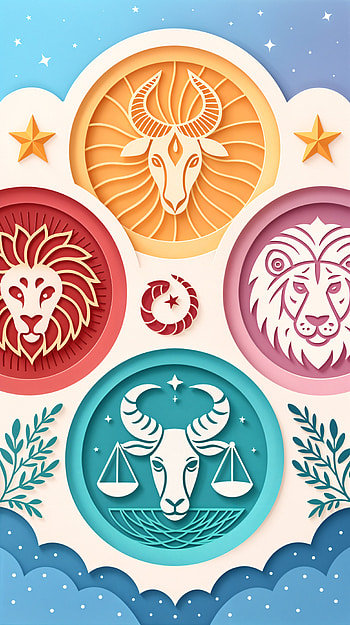 Celestial Zodiac: A Vibrant , zodiac, astrology, paper art HD phone wallpaper