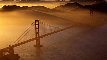 Nature, Water, Sea, Beams, Rays, Bridge, From Above, Above HD wallpaper